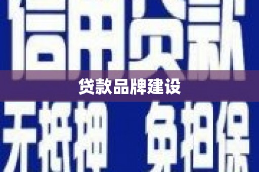 拉萨贷款品牌建设