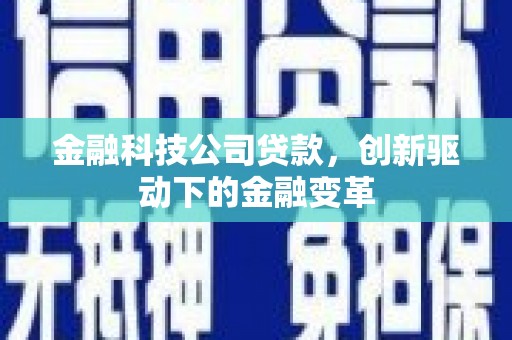 拉萨金融科技公司贷款，创新驱动下的金融变革