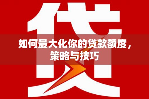 拉萨如何最大化你的贷款额度，策略与技巧