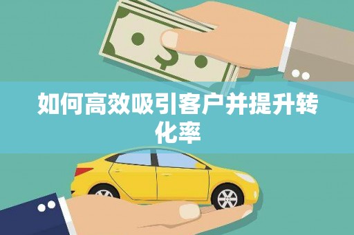 拉萨如何高效吸引客户并提升转化率