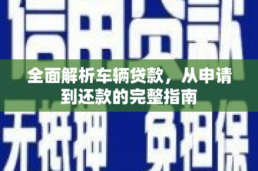 拉萨全面解析车辆贷款，从申请到还款的完整指南