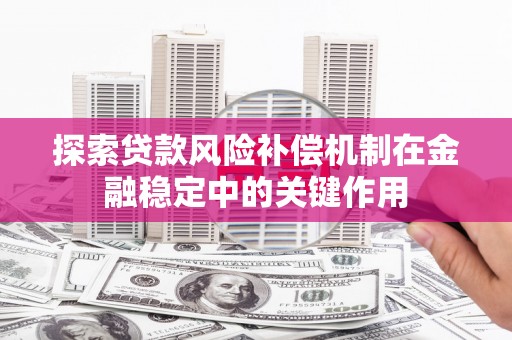 拉萨探索贷款风险补偿机制在金融稳定中的关键作用