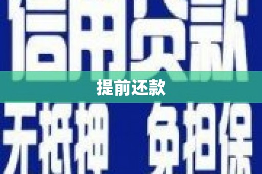 拉萨提前还款