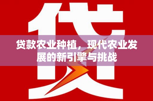 拉萨贷款农业种植，现代农业发展的新引擎与挑战
