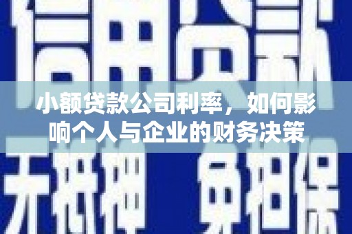 拉萨小额贷款公司利率，如何影响个人与企业的财务决策