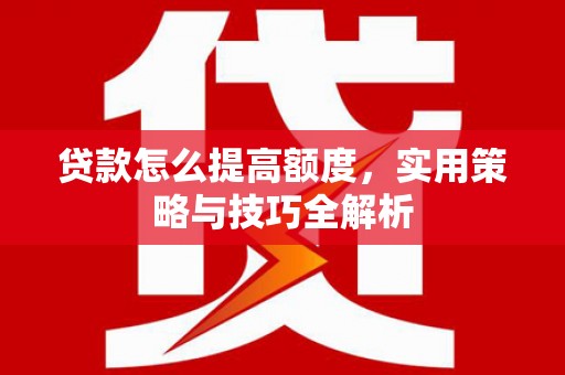 拉萨贷款怎么提高额度，实用策略与技巧全解析
