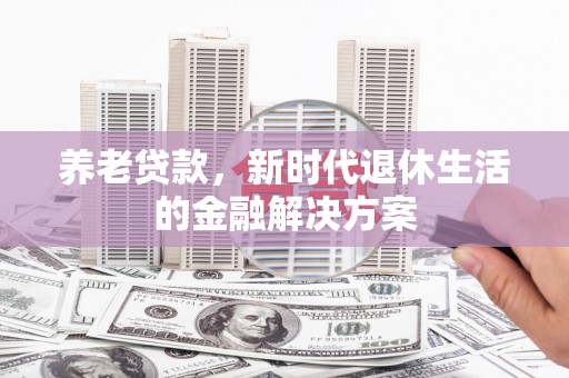 拉萨养老贷款，新时代退休生活的金融解决方案