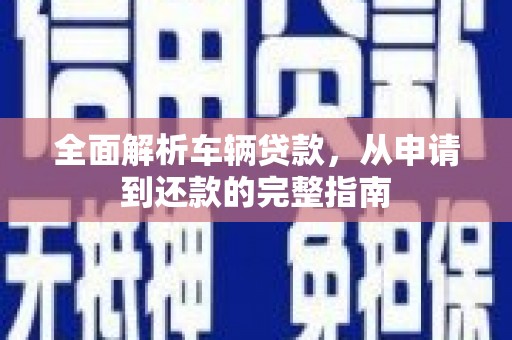 拉萨全面解析车辆贷款，从申请到还款的完整指南