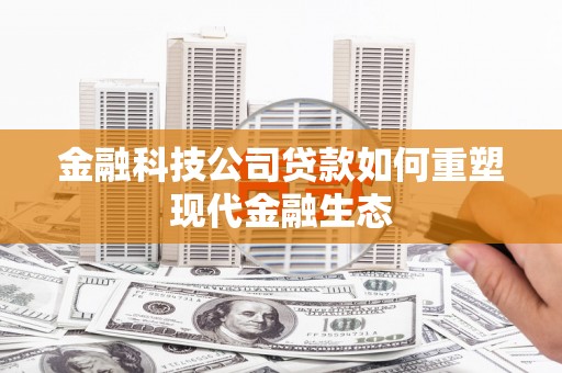 拉萨金融科技公司贷款如何重塑现代金融生态