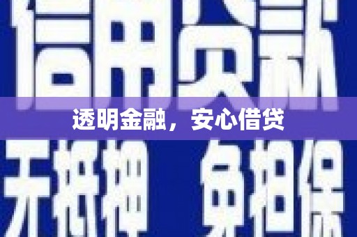 拉萨透明金融，安心借贷