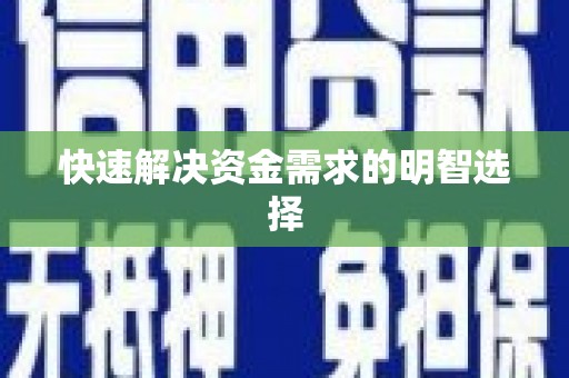 拉萨快速解决资金需求的明智选择