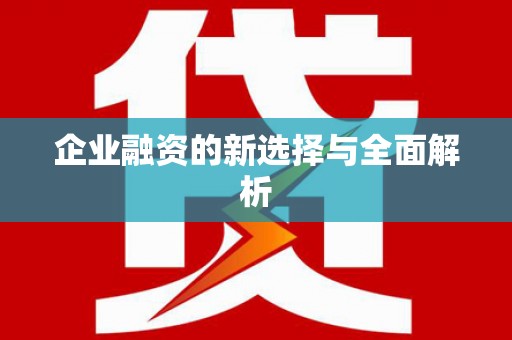 拉萨企业融资的新选择与全面解析