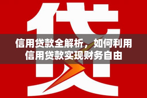 拉萨信用贷款全解析，如何利用信用贷款实现财务自由